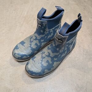 HUK Rouge Wave Boots Men's 8 Blue Gray Ice Fishing Camo